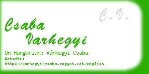 csaba varhegyi business card